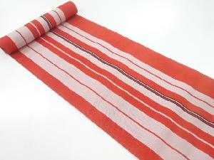 アンティーク　本場筑前博多縞模様織出し帯地反物